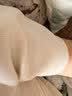 优衣库棉莫代尔混纺POLO领拼色针织衫/短袖女装485224 01 乳白色 M 实拍图