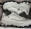 斯凯奇（Skechers）女鞋小白熊女士休闲鞋子厚底增高百搭运动软底老爹鞋女99999863 白色/海军蓝色/WNV 38 实拍图