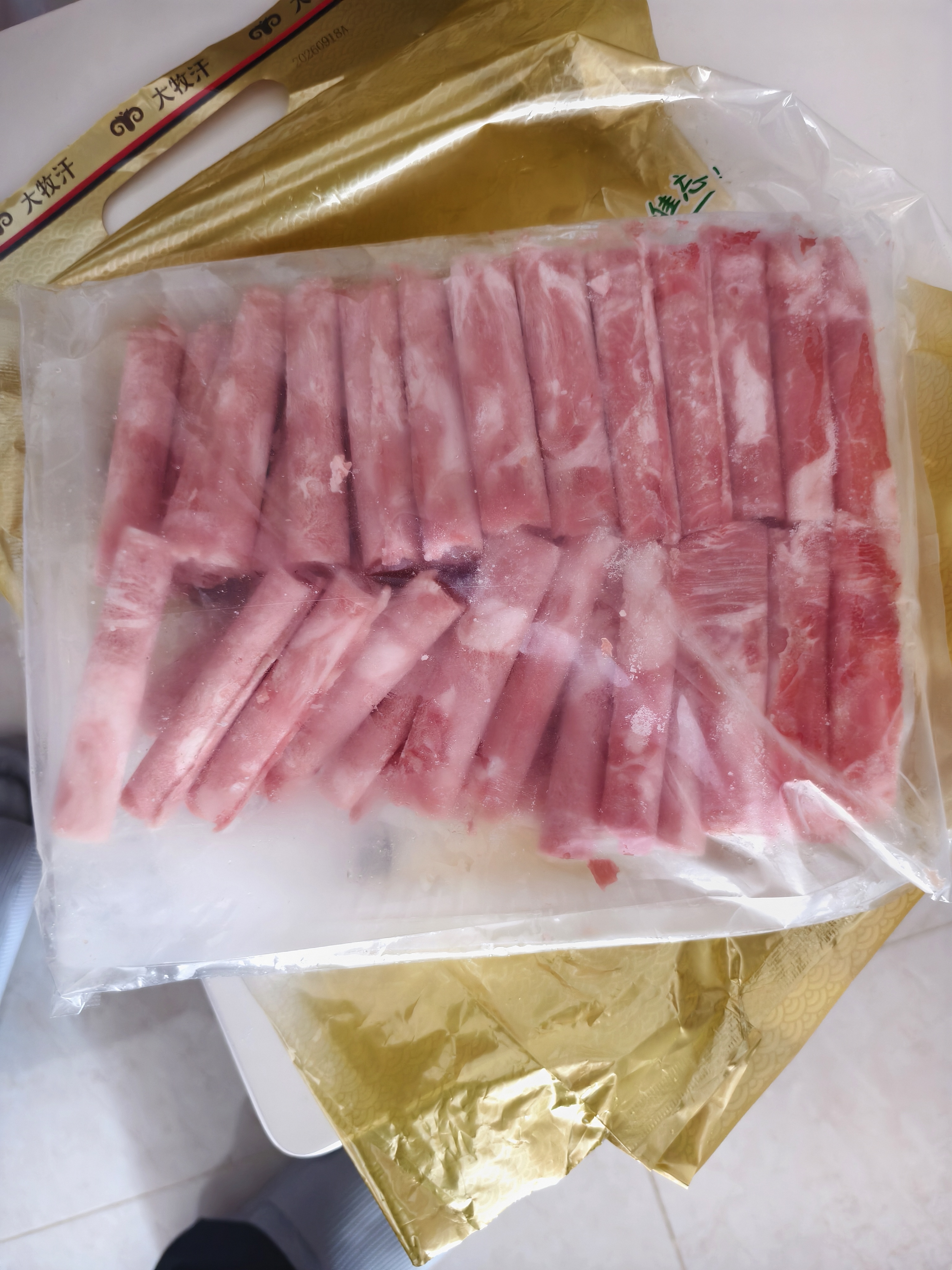 民维大牧汗内蒙原切羊肉卷 精制羊肉片3斤（1斤*3）涮肉火锅食材 实拍图