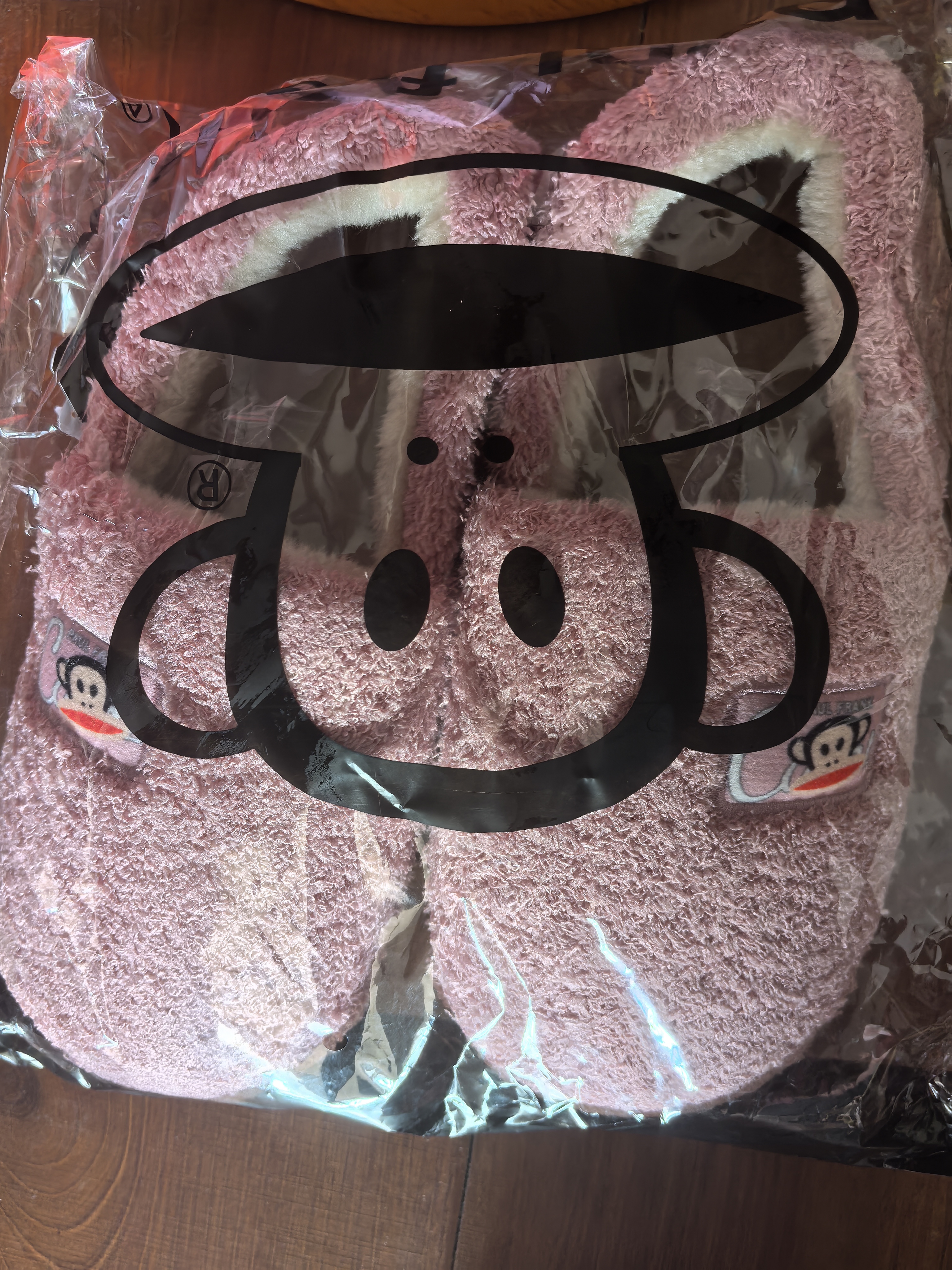 大嘴猴（paul frank）包跟棉拖鞋男女秋冬家居厚底毛绒保暖月子鞋6662紫260 实拍图