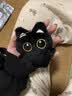 新款黑猫玩偶毛绒公仔挂件可爱猫咪包包挂饰情侣礼物ins学生礼物 黑色带珠链 10cm 实拍图