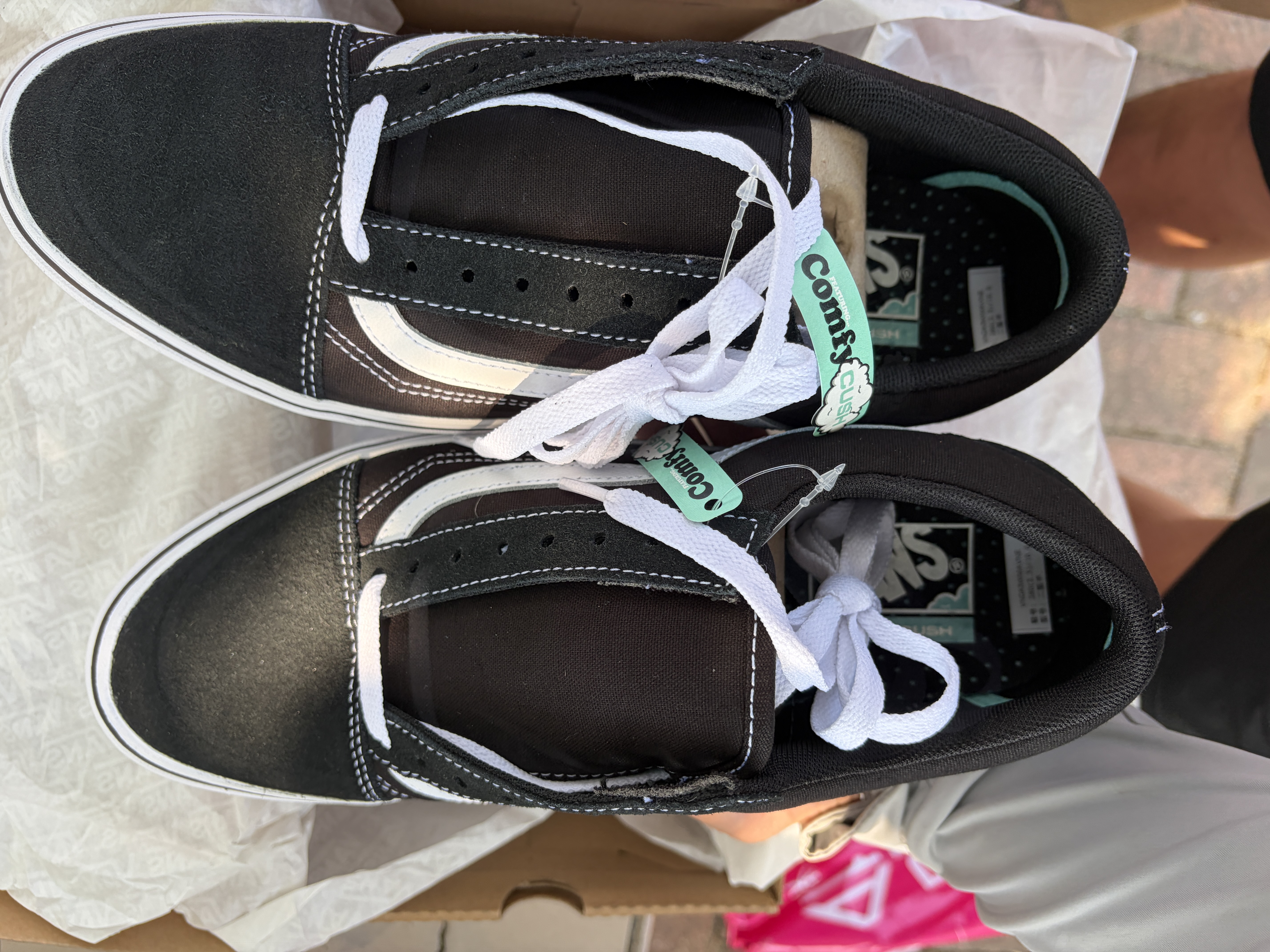 VANS范斯官方 升级款ComfyCush Old Skool舒服运动鞋低帮 黑色 43 实拍图
