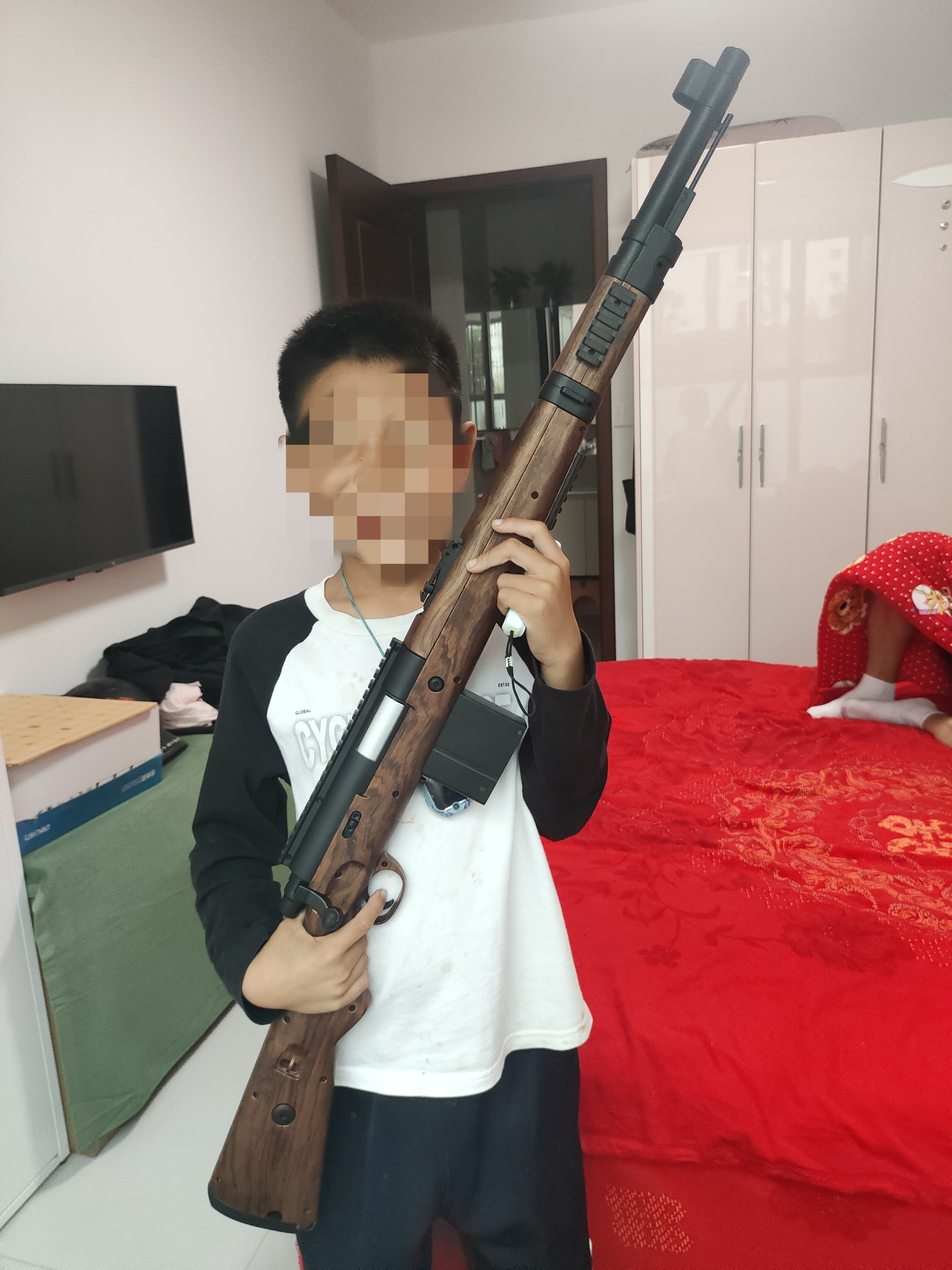 鸿趣儿童玩具枪三角洲98k水发珠发射器m416水泡珠玩具枪男孩生日礼物 实拍图