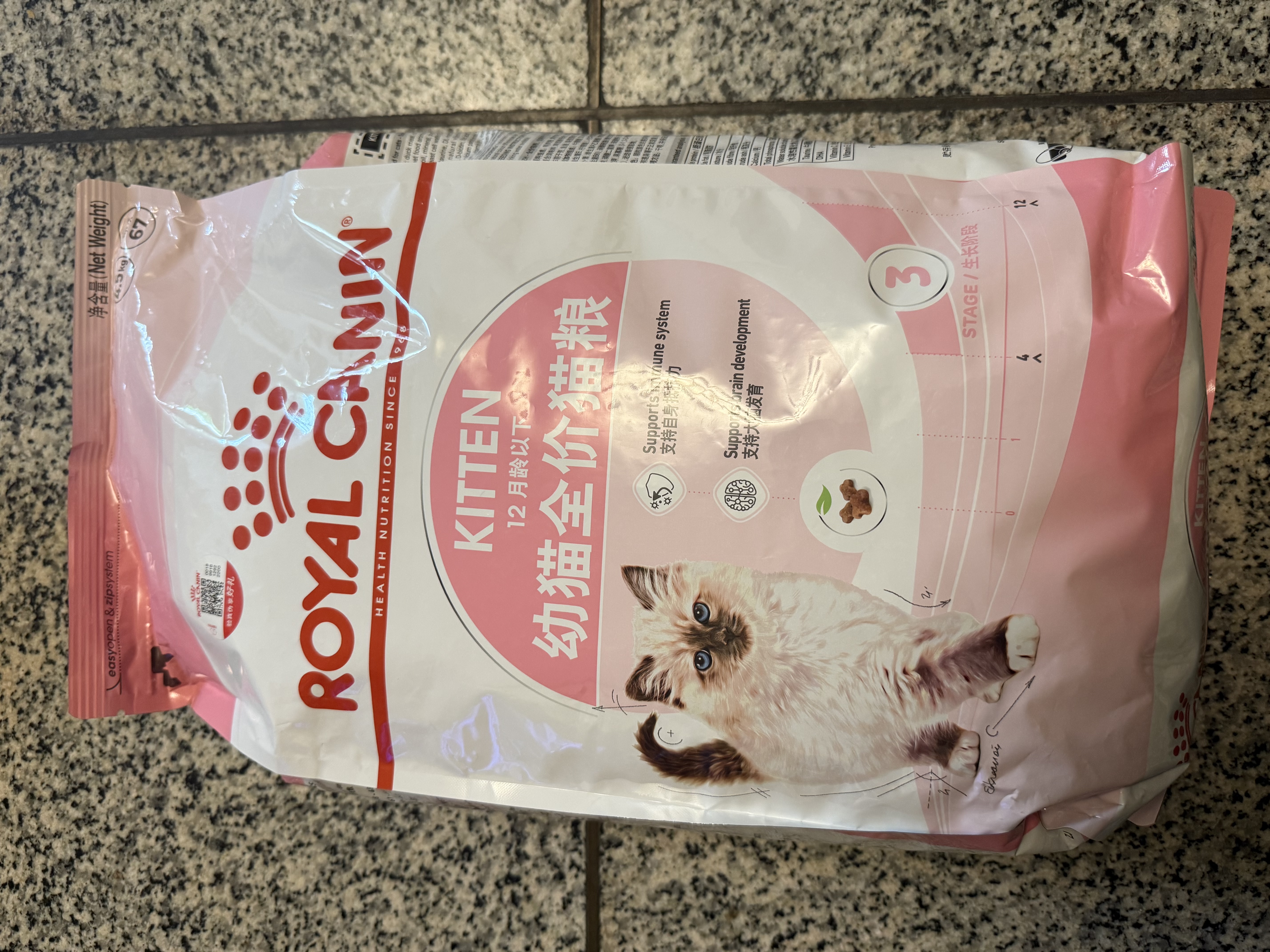 皇家猫粮 幼猫猫粮 幼猫奶糕 K36 通用粮 4-12月 4.5KG 实拍图