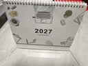 木雷 台历2027年日历记事本办公室桌面摆件创意月历羊年自律打卡计划表大格子高考倒计时备忘定制订做 081-201-极简主义【横版】配无纺布袋 实拍图
