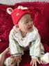 9i9婴儿帽子冬红色马年过年宝宝毛线帽儿童护耳帽新年福马0-2岁 实拍图