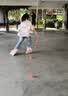 欧欧轮滑鞋儿童溜冰鞋男女童初学套装中小学滑轮滑冰旱冰鞋成人直排轮 粉-八轮全闪+头盔护具+铝合金支架 M (适合6-12岁)平时鞋码32-36 实拍图