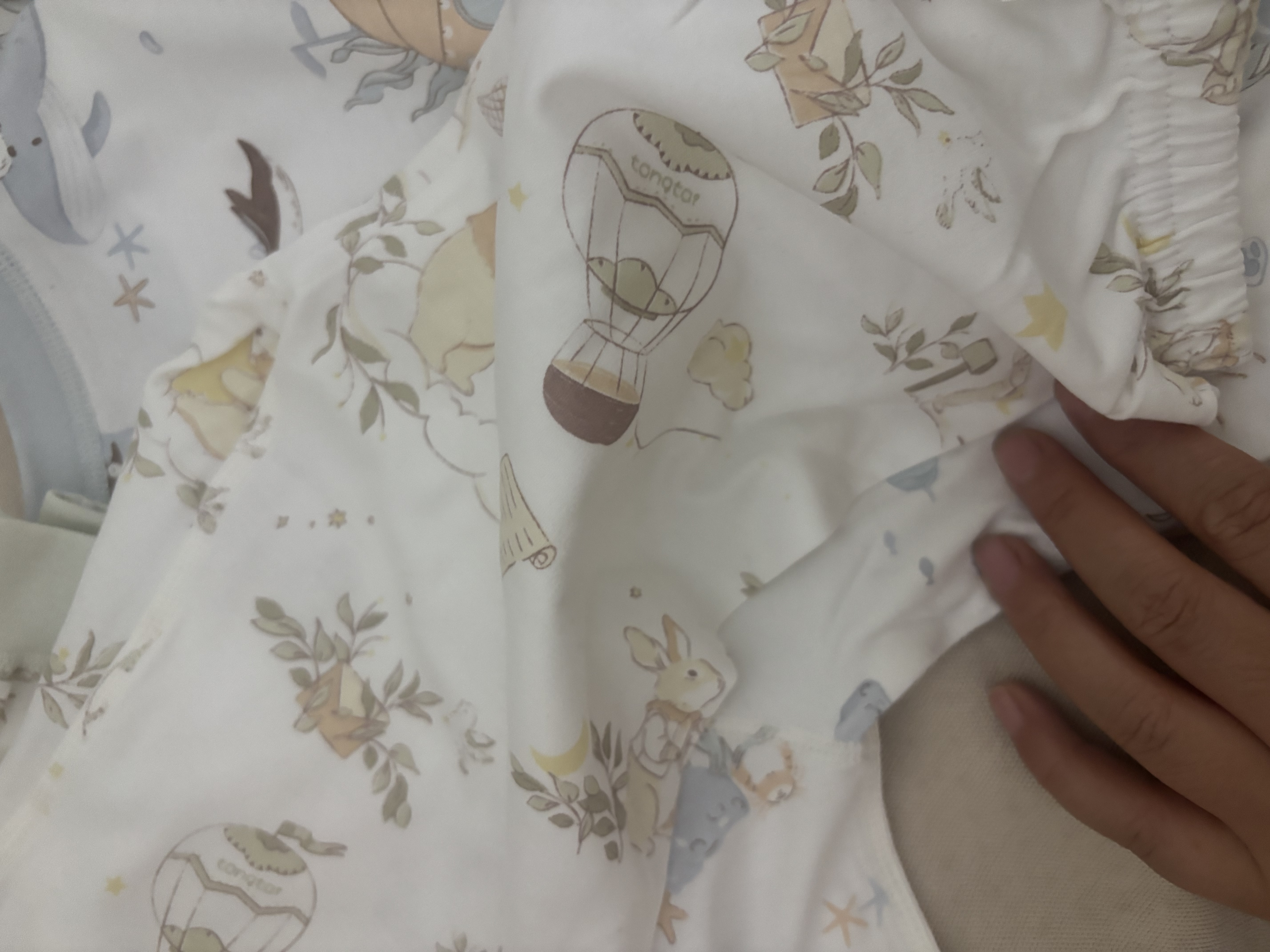 童泰（TONGTAI）宝宝秋衣套装春秋季纯棉婴儿衣服儿童睡衣男童女童秋裤绿色100cm 实拍图