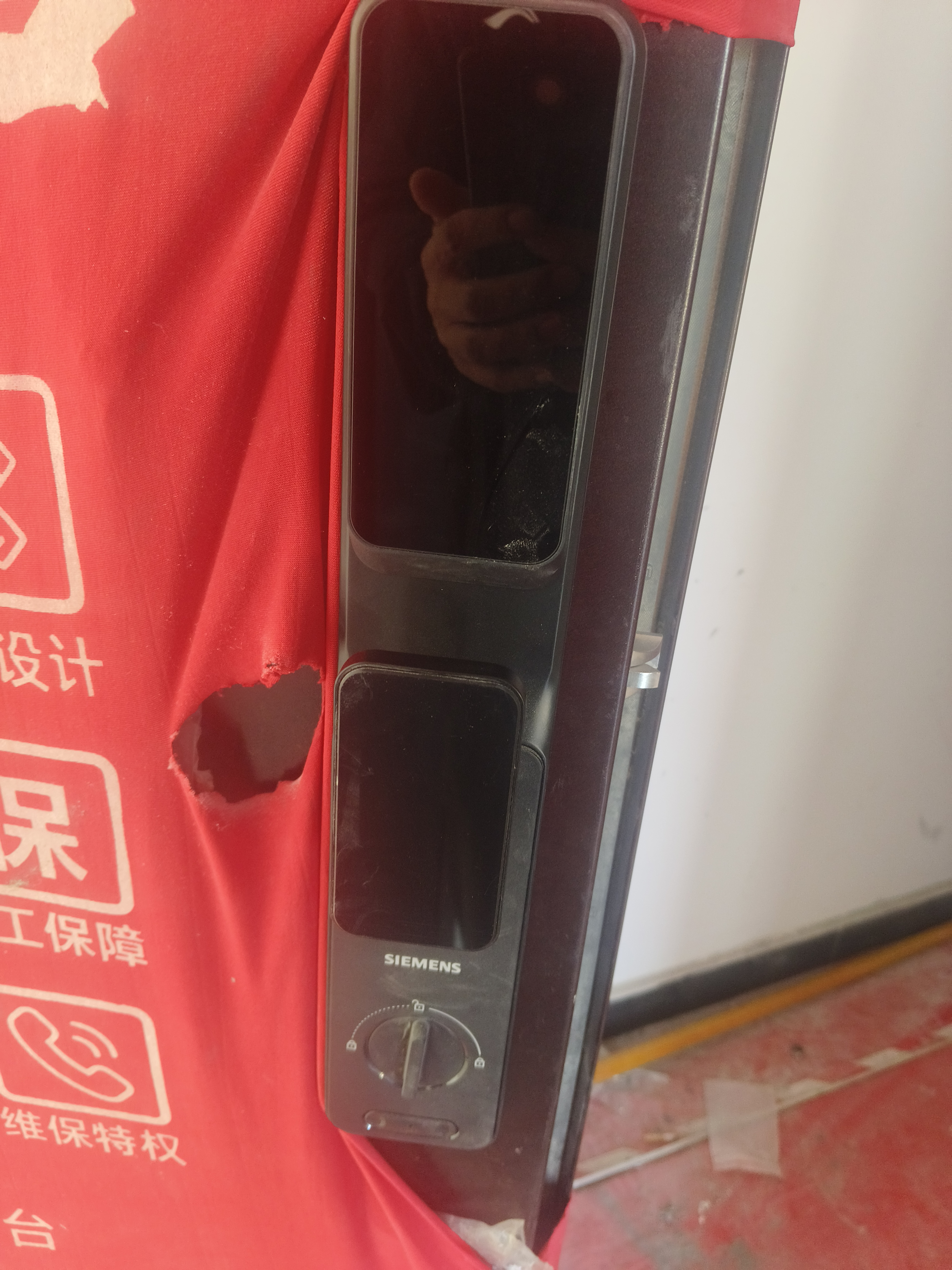 西门子（SIEMENS）A618智能门锁全自动指纹锁C级锁芯入户防盗门密码锁智能电子锁 A618-雅墨黑【不带人脸识别】 实拍图