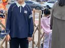 左西男童长袖t恤2026新款学院风POLO衫儿童男孩大童打底秋 藏青色 170 实拍图