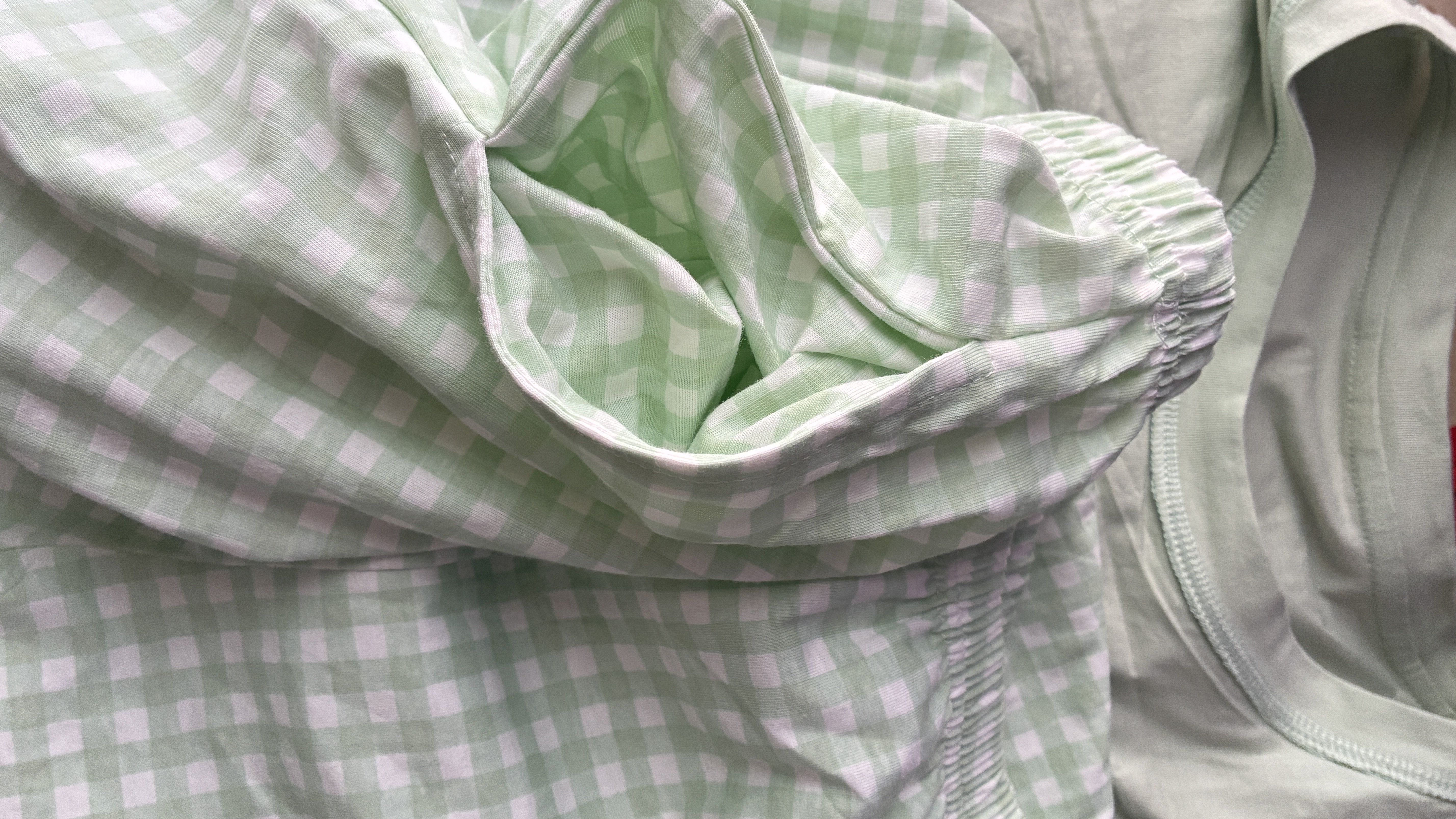 浪莎【100%棉】女士睡衣女秋季舒适简约格子短袖长裤家居服套装可外穿 实拍图