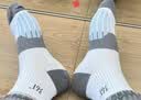 361°男士吸汗防臭中筒袜跑步户外运动长袜 白灰【三双装】 均码 实拍图