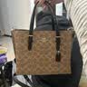 蔻驰（COACH）【品牌直供】女包MOLLIE25通勤托特包 CV965黑 生日礼物送女友 实拍图