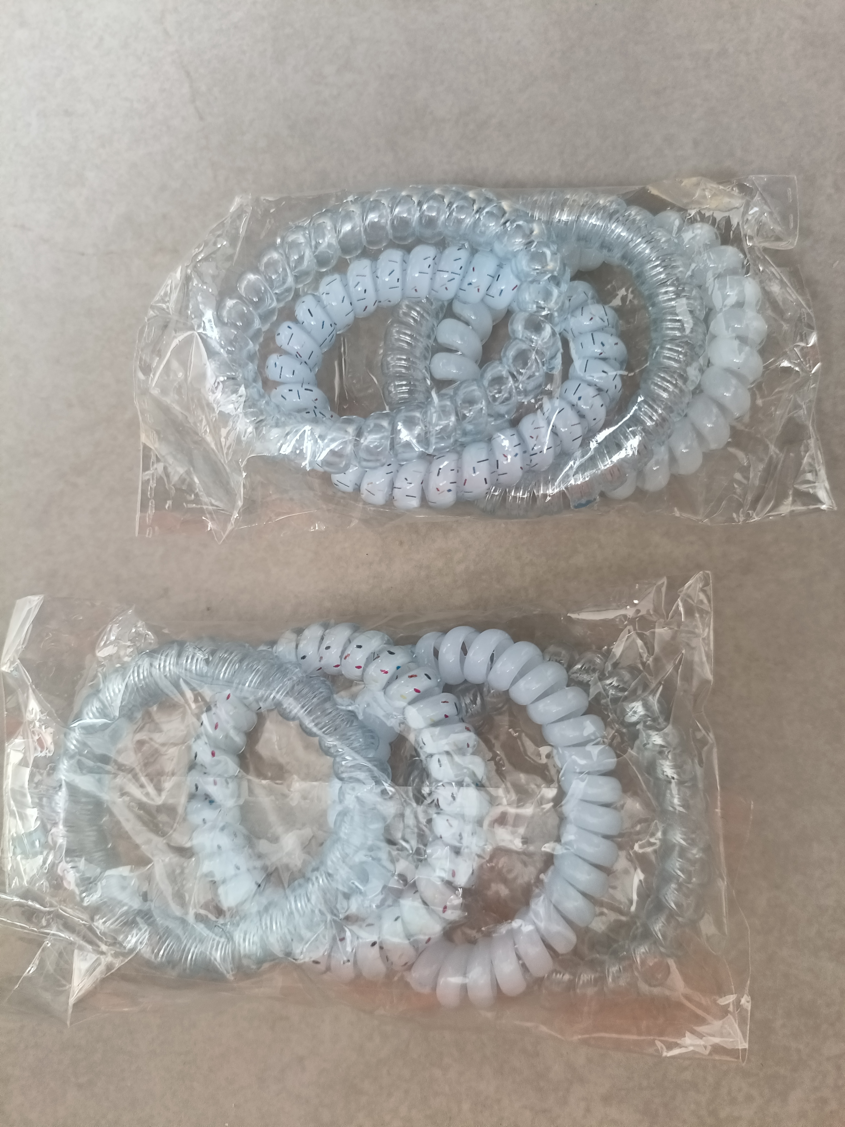 夏季清爽小清新电话线发圈高品质发绳发圈高马尾发饰头饰 蓝色系电话圈【4条】袋装 实拍图