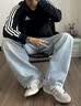 adidas通勤休闲三条纹连帽夹克早秋外套卫衣男装阿迪达斯轻运动   黑色/白   2XL 实拍图