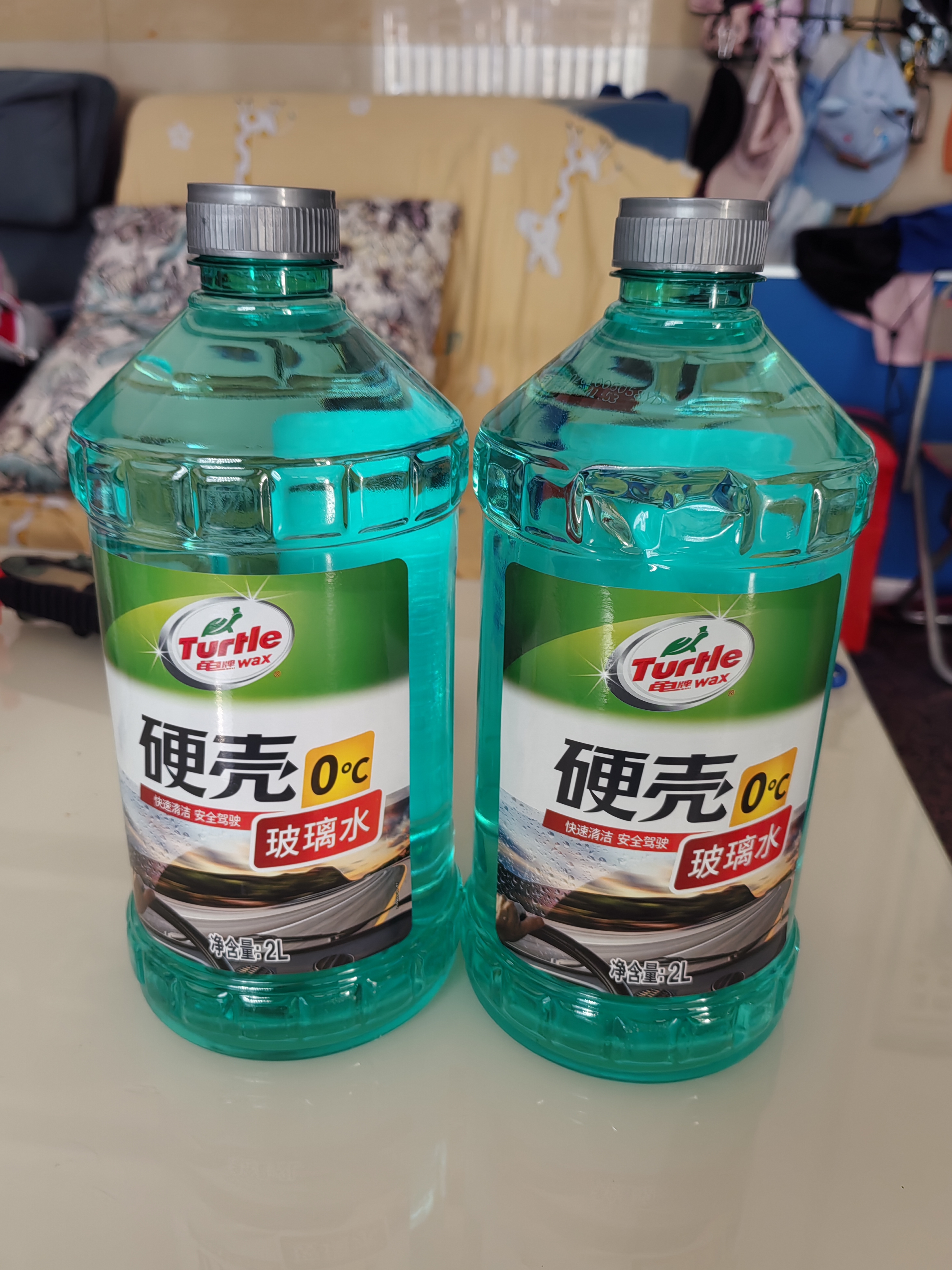 龟牌（Turtle Wax）硬壳玻璃水0度汽车强力去污去油膜除虫胶鸟粪雨刮水专用2L*6瓶 实拍图