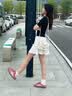 viney【何泓姗同款】牛皮斜挎包包女包轻奢生日礼物高级感送女友老婆 【白色】明星同款高档品牌手提小方包 时尚ck风小众单肩腋下包 实拍图