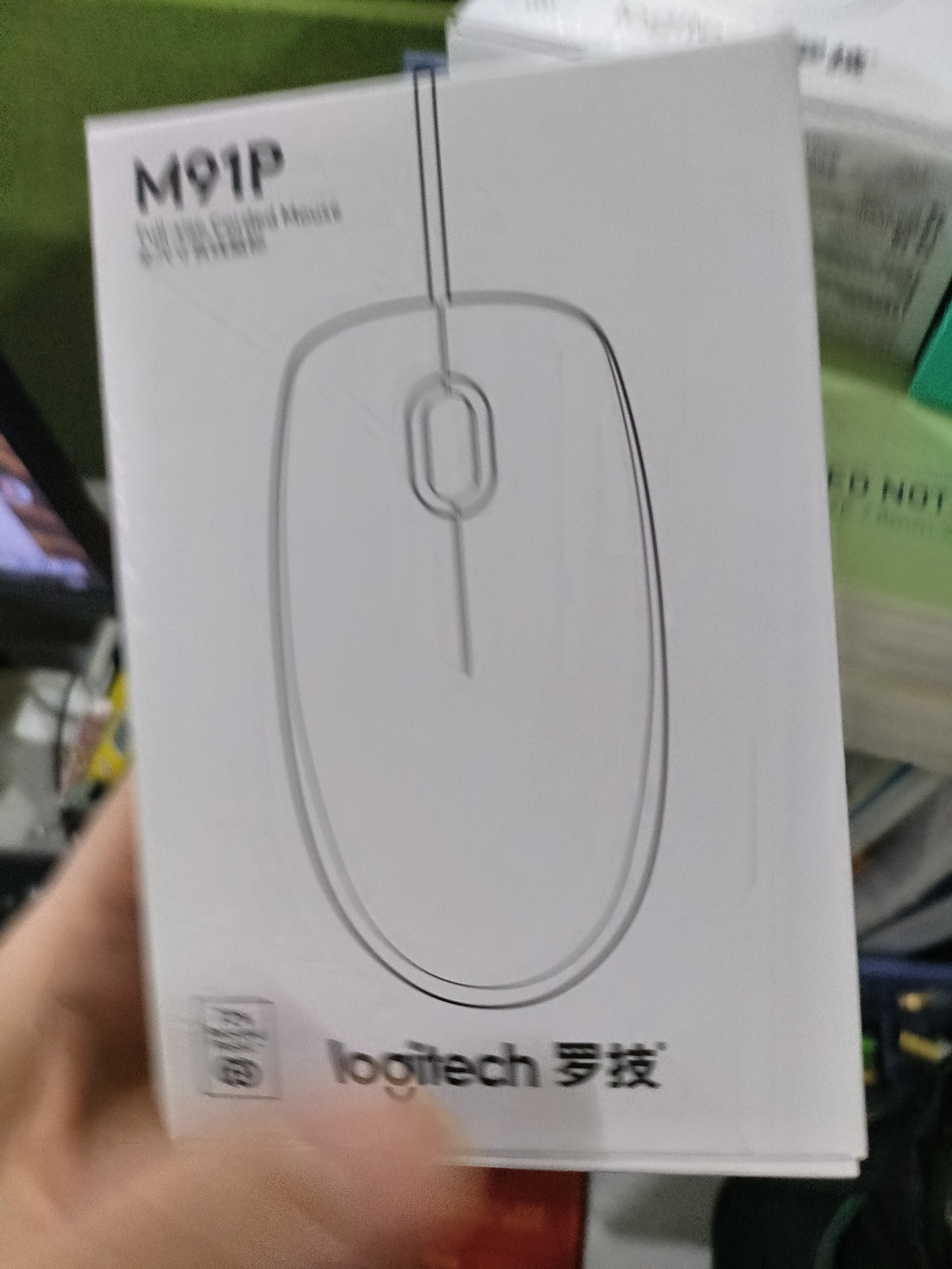 罗技（Logitech）M91P（同M90外型）有线鼠标 家用办公鼠标 电脑笔记本鼠标 左右手通用对称鼠标  黑色 实拍图