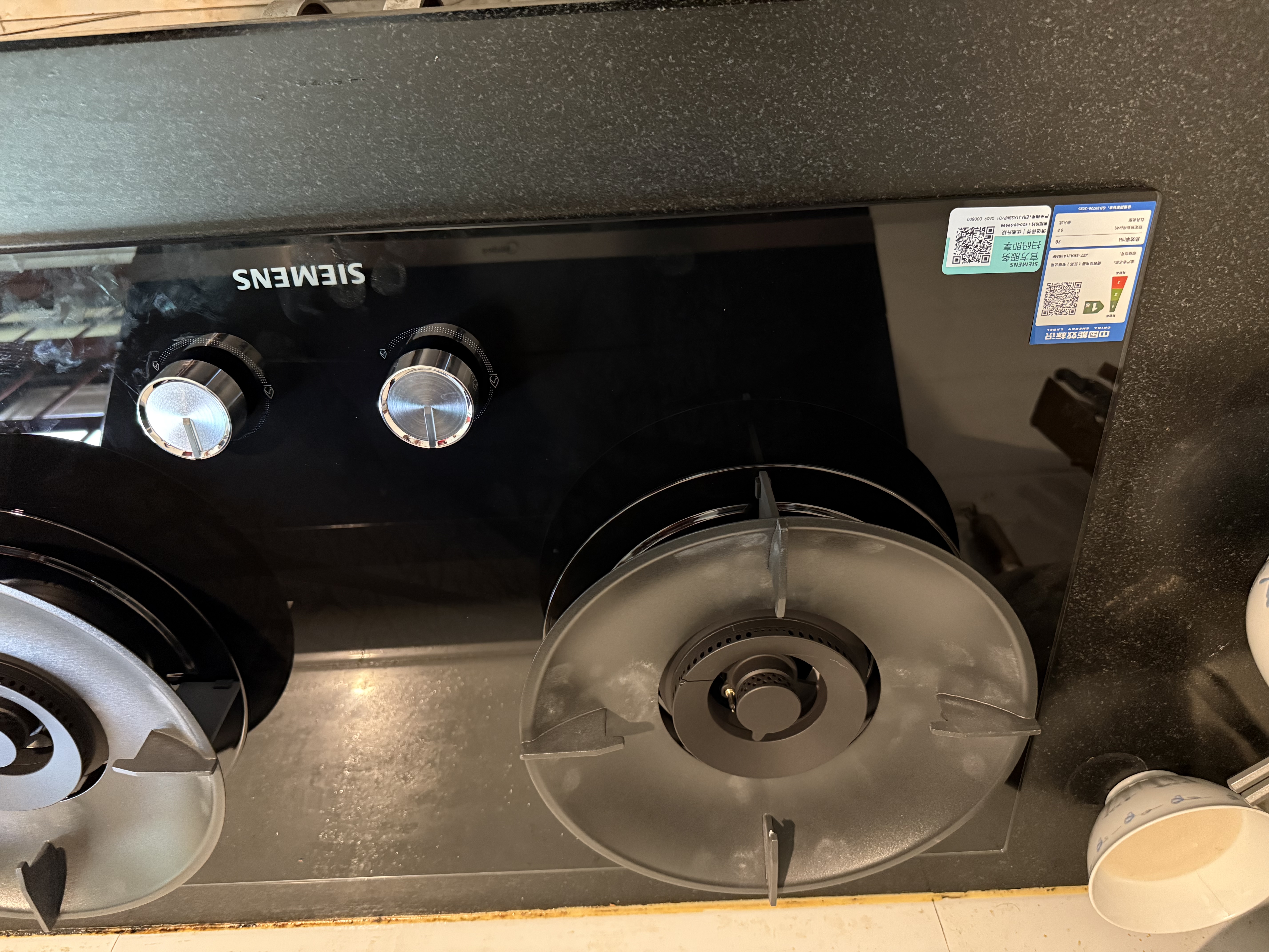 西门子（SIEMENS）【超高能效】Y5聚焰灶 双灶5.2kW70%热效率天然气嵌入式燃气灶以旧换新大火力厨房灶具ERAJ1A3BMP 实拍图