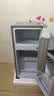 志高（CHIGO）小冰箱迷你小型家用冷藏冷冻两用宿舍出租房用双门办公室电冰箱节能省电 【铜管速冷】118银色【全国联保丨节能省电】 实拍图