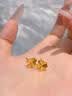 中国黄金（CHINA GOLD）18K金耳钉女士轻奢百搭幸运四叶草耳饰情人节生日礼物送女友老婆 18K四叶草耳环 约0.2g 实拍图