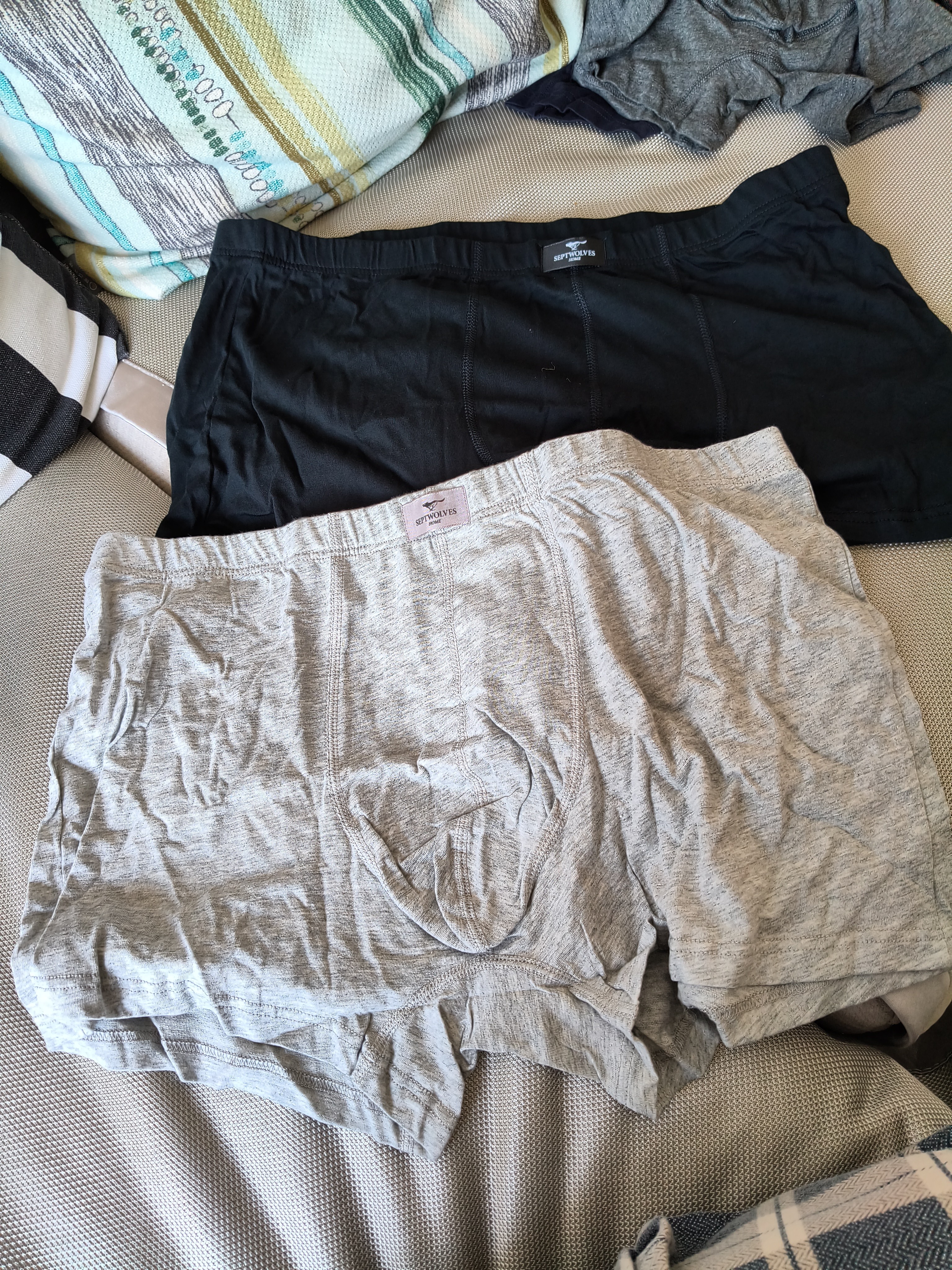七匹狼男士内裤10A抗菌26新品100%棉净色纯棉平角裤短裤男4条装 3XL 实拍图