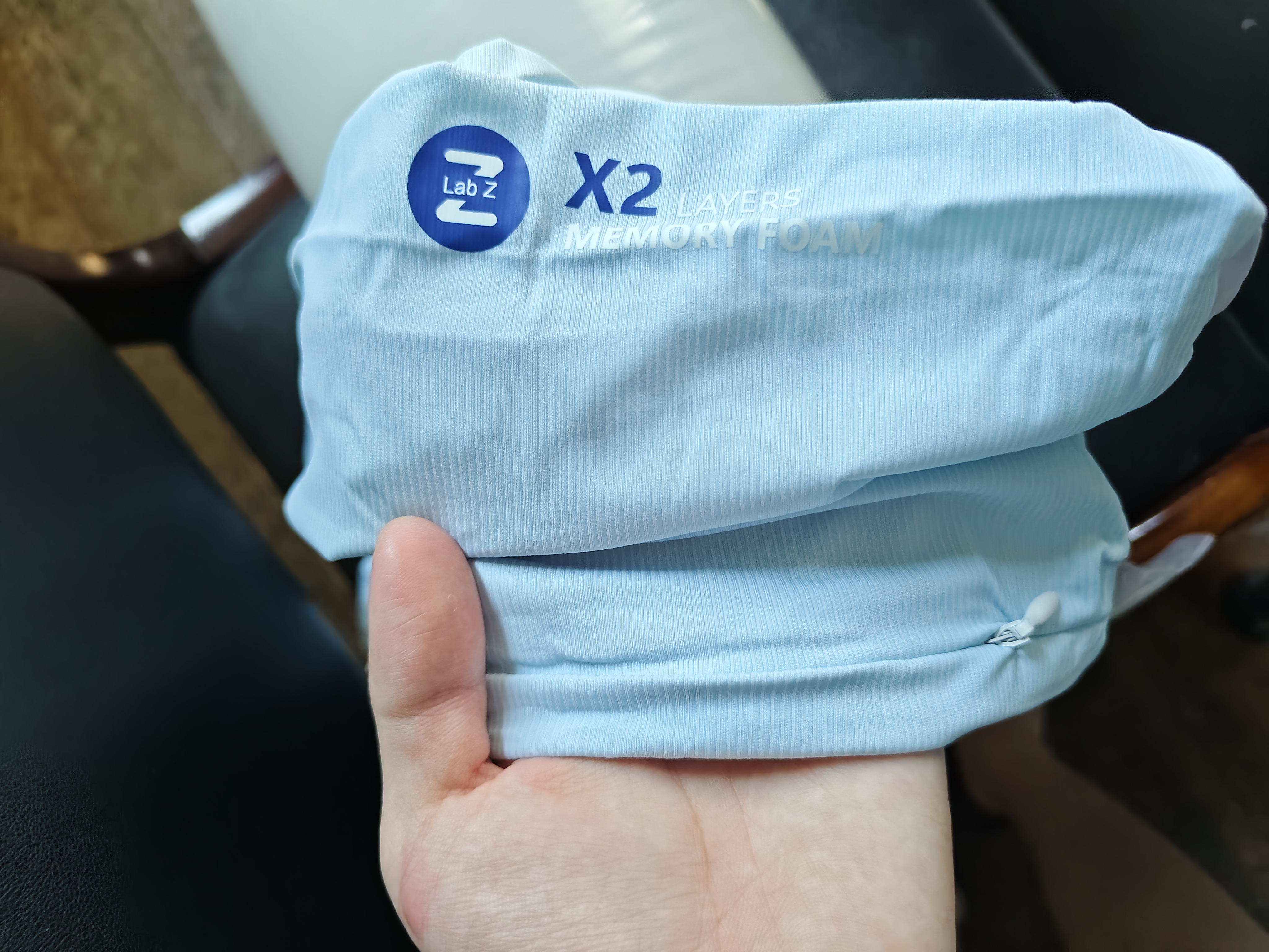 京东京造X2双层双感深睡波浪枕 记忆枕头护颈枕颈椎病深度睡眠专用 晴空蓝 实拍图