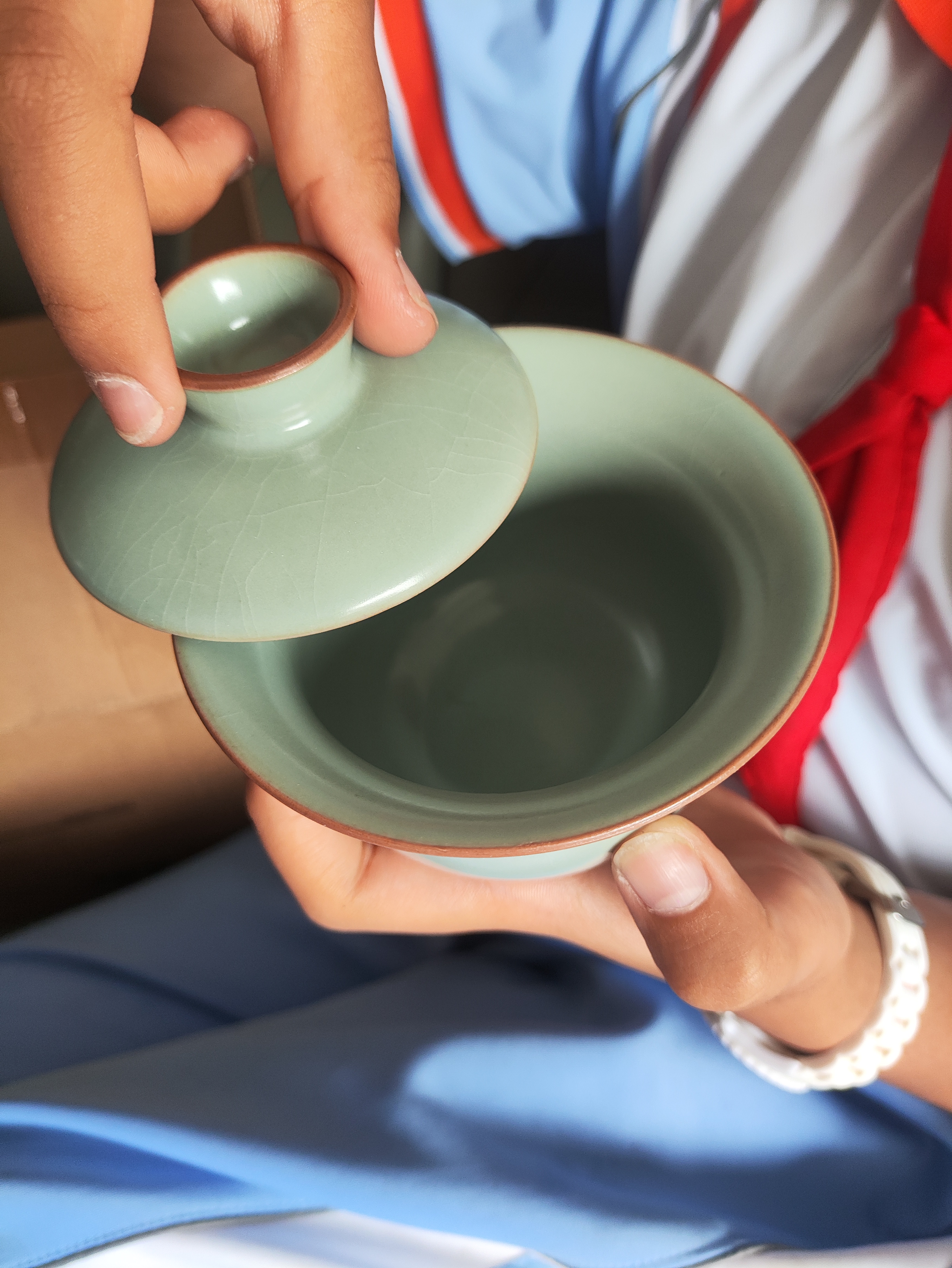 京东京造茶具整套功夫茶壶杯盘套装实用带茶盘中秋送礼物家用天青汝窑16件 实拍图