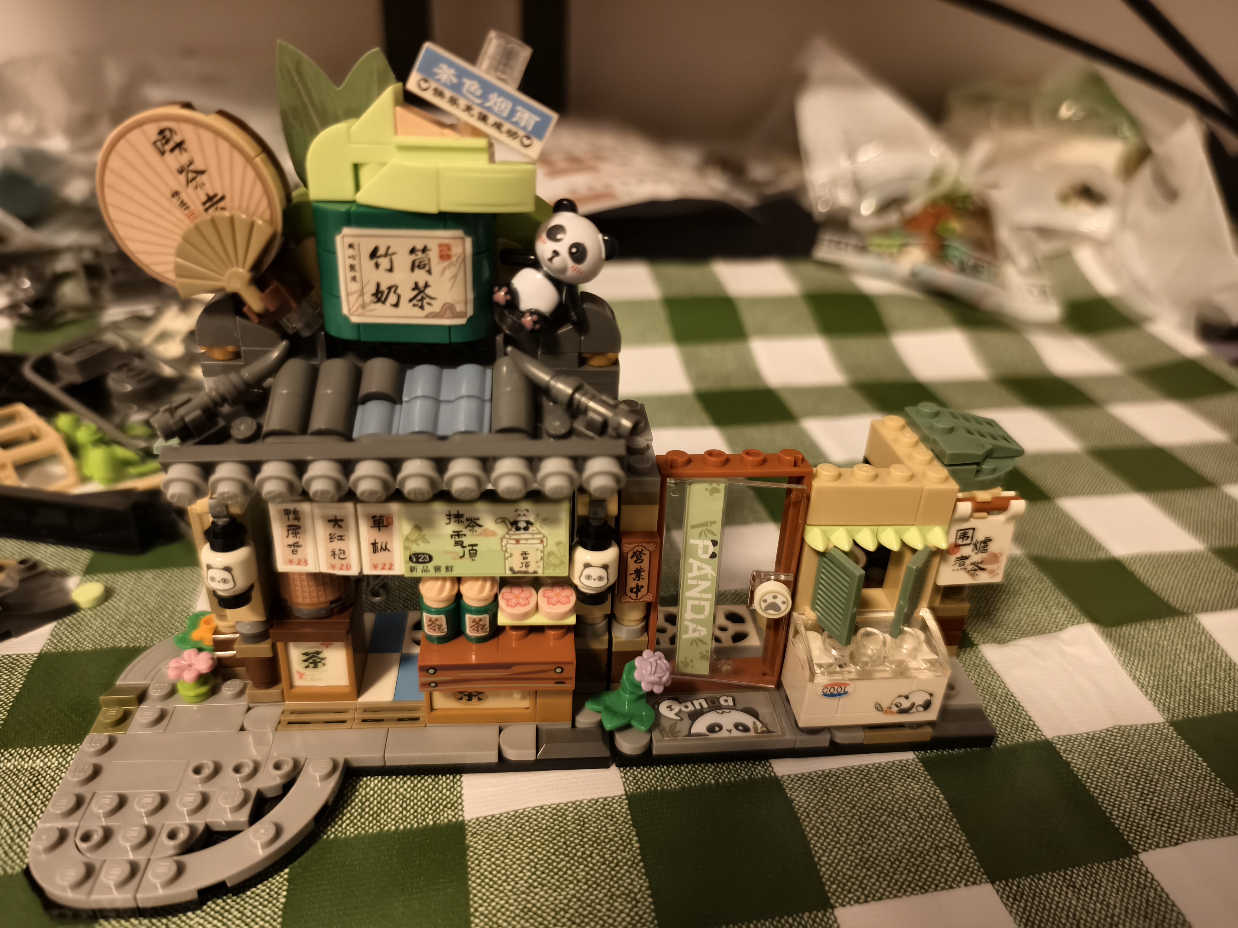 俐智（Loz）积木模型拼装街景商店熊猫茶舍儿童玩具中秋节礼物送男女1383 实拍图