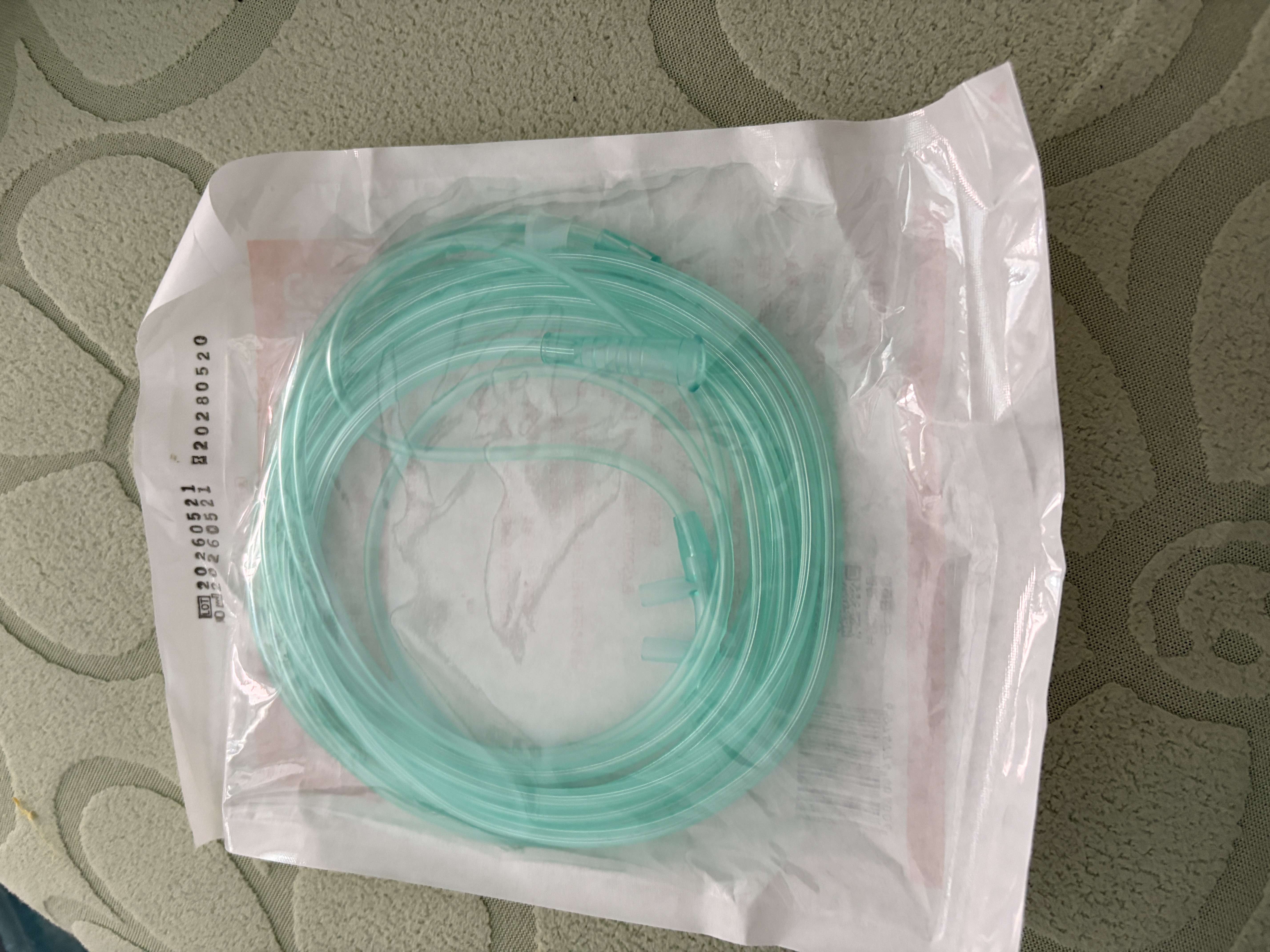 贝诺宁吸氧管氧气管鼻吸医用双鼻塞制氧机一次性鼻氧管3米*10根 实拍图