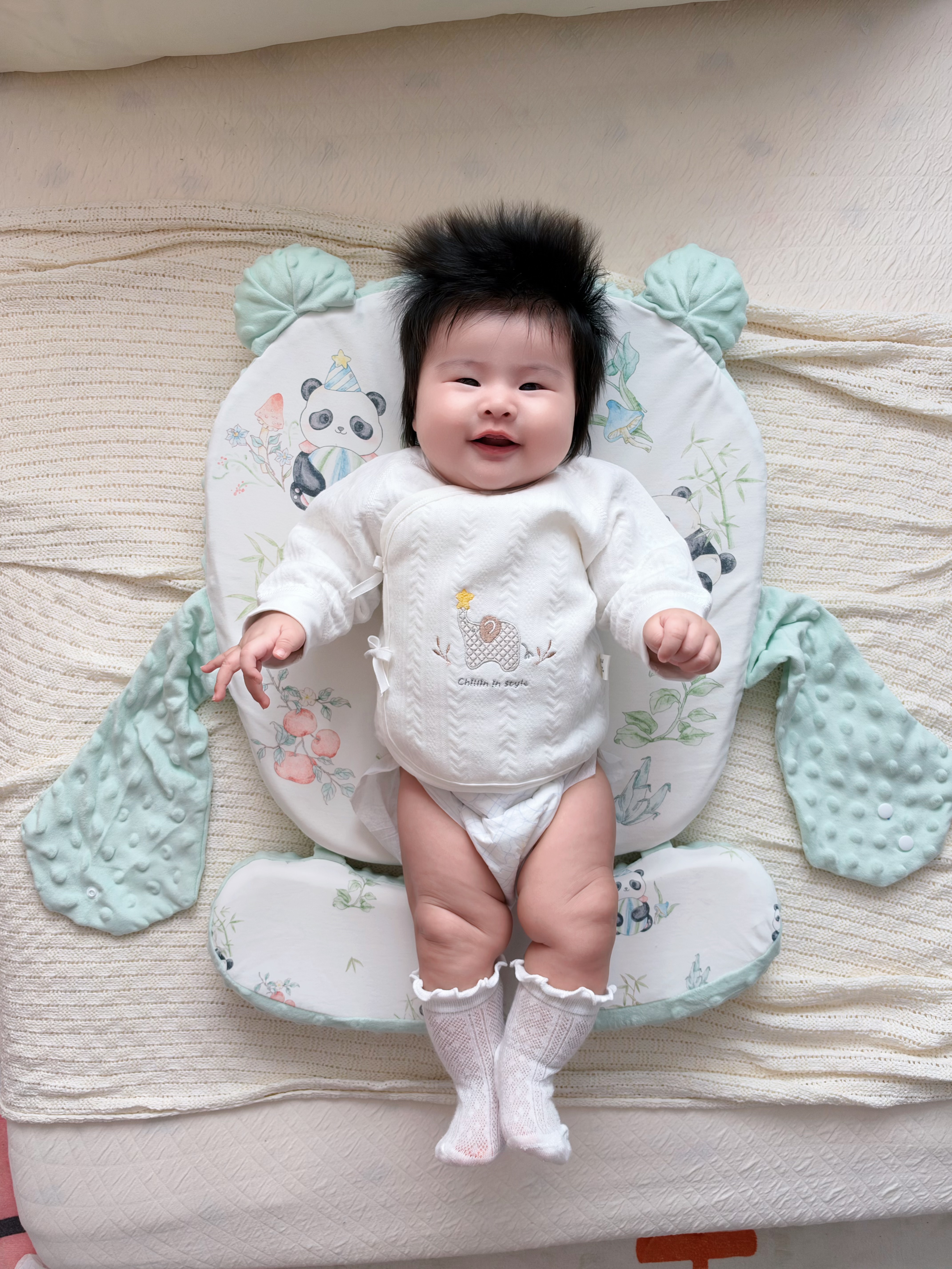 ipoosi斜坡枕婴儿防宝宝吐奶新生儿0 12个月躺喂趴睡哺乳斜坡垫双面可用 实拍图