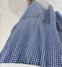 优衣库层叠长裙/常规款女装/半身裙裙子486099 65 宝蓝色 M 实拍图