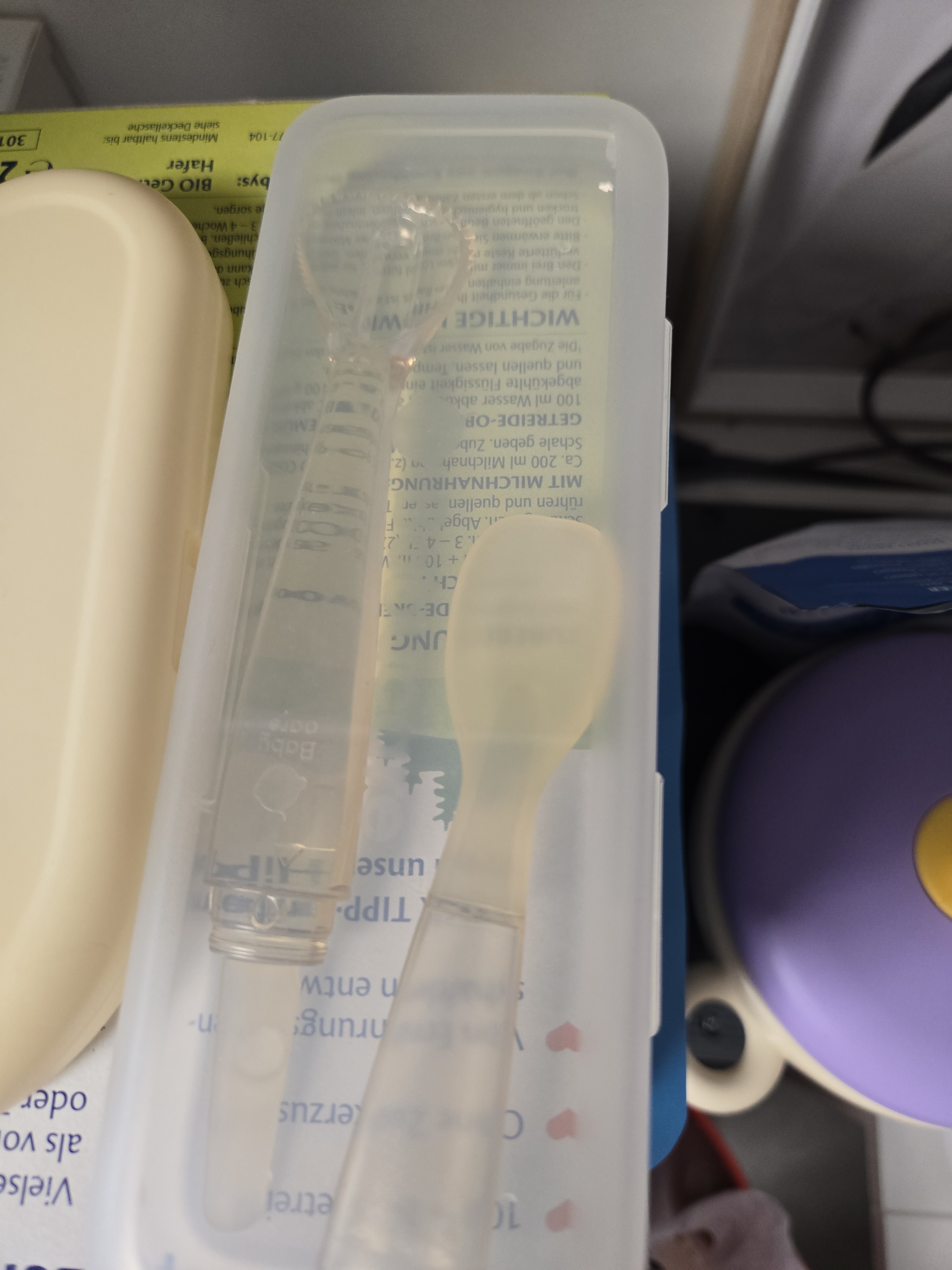 babycare宝宝辅食勺ppsu硅胶多功能水果泥勺米糊勺家用儿童餐具耐高温饭盒 实拍图