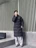 准者（RIGORER）长款羽绒服男2026秋冬新款连帽保暖防风加厚运动户外休闲情侣外套 纯正黑 L (175) 实拍图