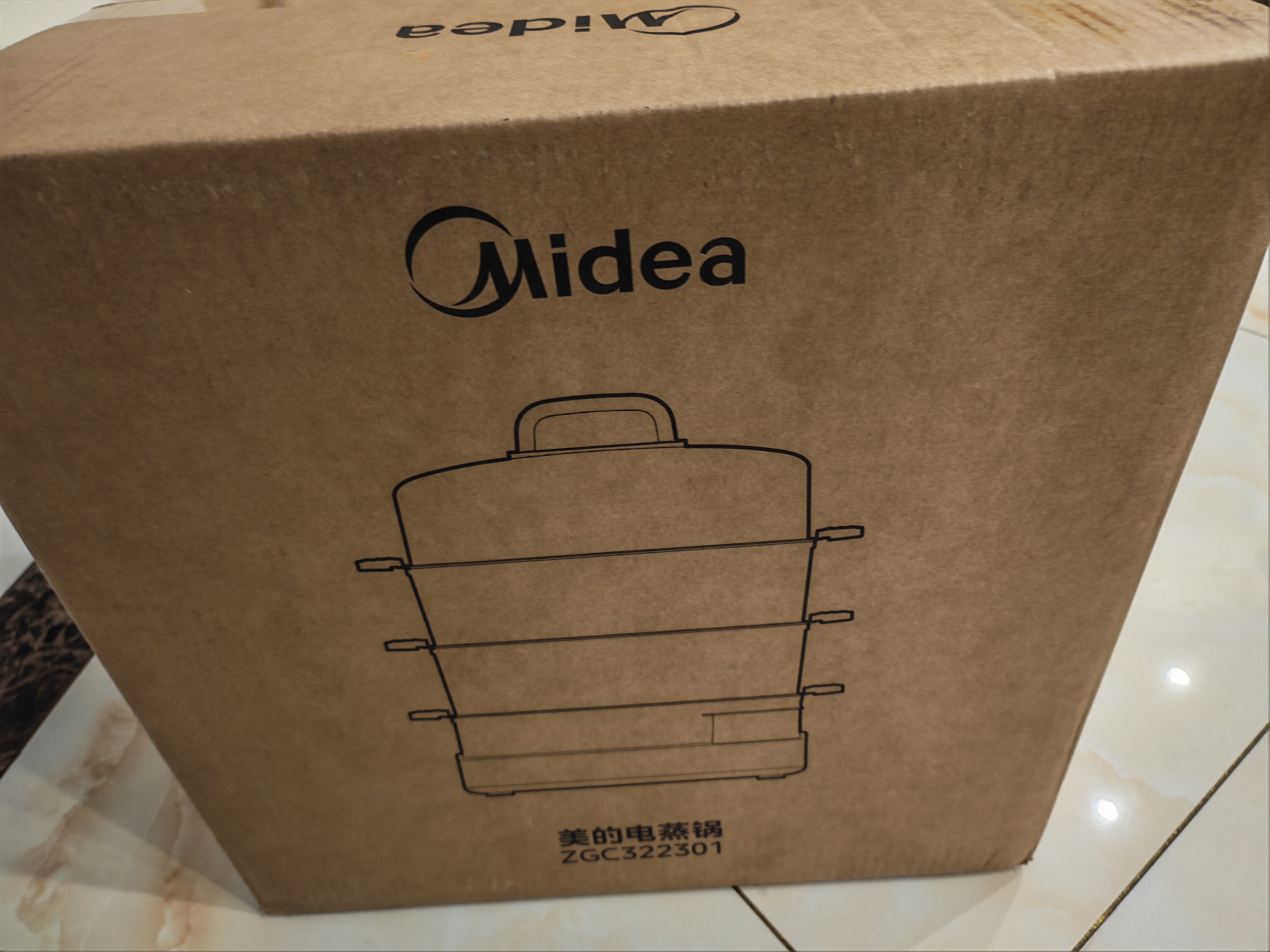 美的（Midea）电蒸锅22L三层大容量0涂层电蒸箱家用电热锅智能多用途锅28秒上汽蒸包子锅全透视窗ZGC322301 实拍图