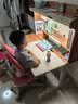 GMYD光明园迪儿童学习桌中小学生家用全实木可升降可调节写字桌H6组合 H6 120樱桃橡+V7-2卡其+珊瑚粉椅套 实拍图