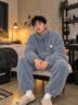 雪中飞珊瑚绒睡衣男士秋冬季2026年新款加绒加厚法兰绒家居服套装可外穿 NSJLY-KS17青瓦灰雪花绒K字标男 【柔软抗静电】 L -170/88A 【建议100-130斤】 实拍图