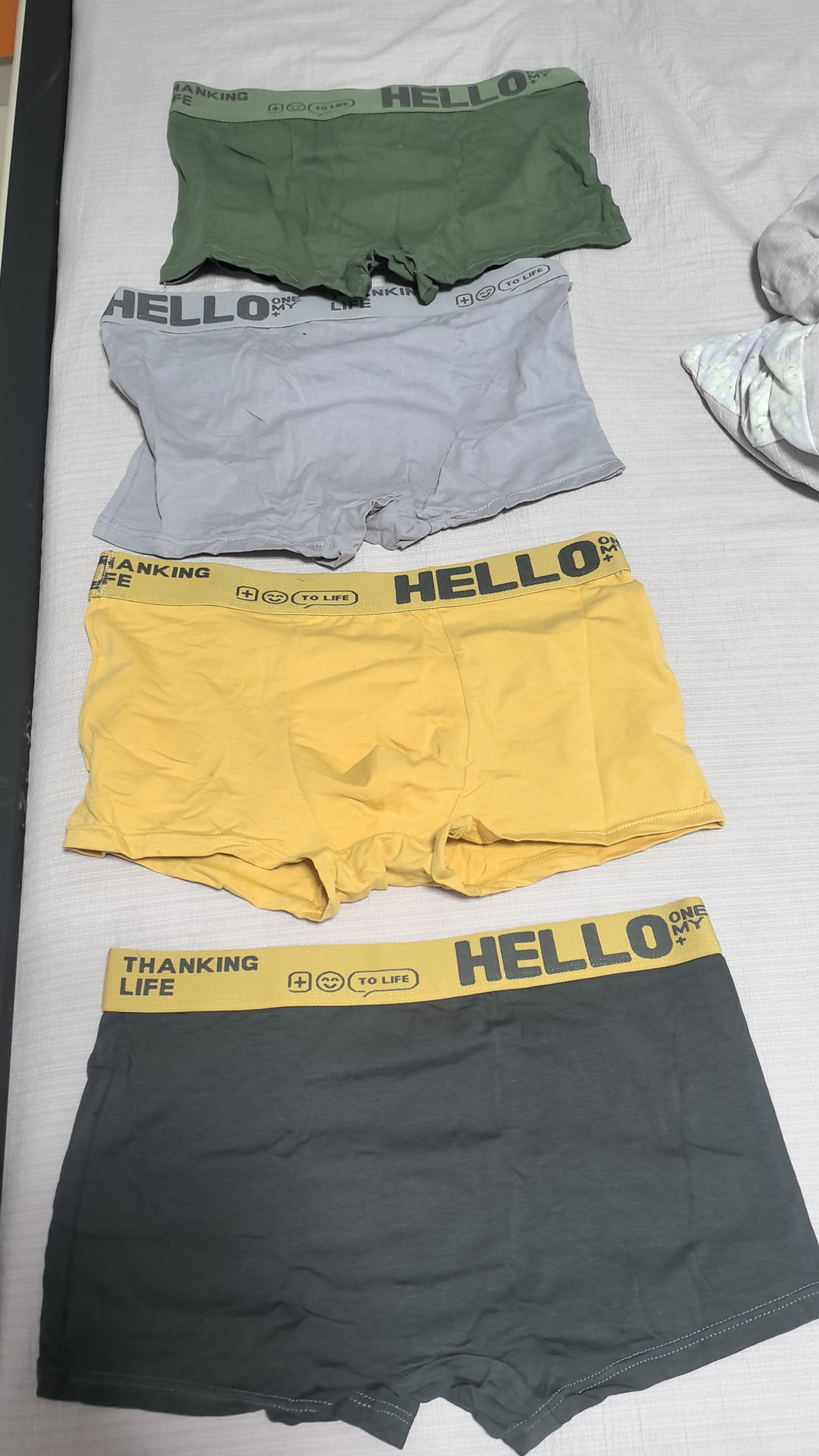 真维斯（Jeanswest）男士内裤纯棉平角裤大码四角4条 实拍图