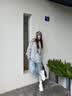 安踏喵喵鞋丨老爹鞋女鞋软底2026秋冬革面猫爪厚底增高潮流运动休闲鞋 草白灰/象牙白/磨砂蓝-3 37.5 实拍图