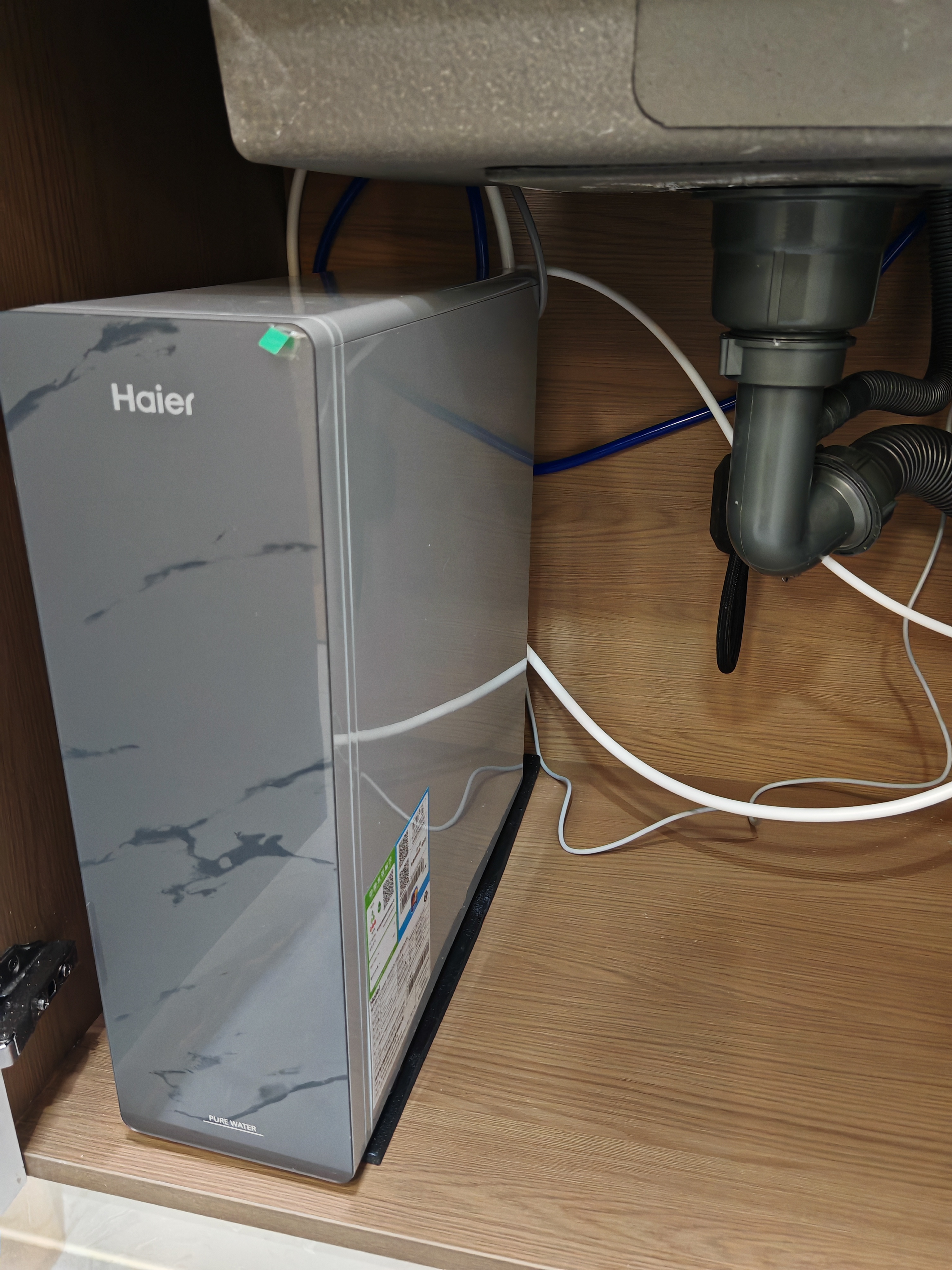 海尔（Haier）净水器鲜活水Pro整机0阻垢剂1200G家用大通量6年长效RO膜反渗透厨房台下式直饮水一体机母婴认证 【793升级款816】AI智慧鲜活水+旋钮智显龙头 实拍图