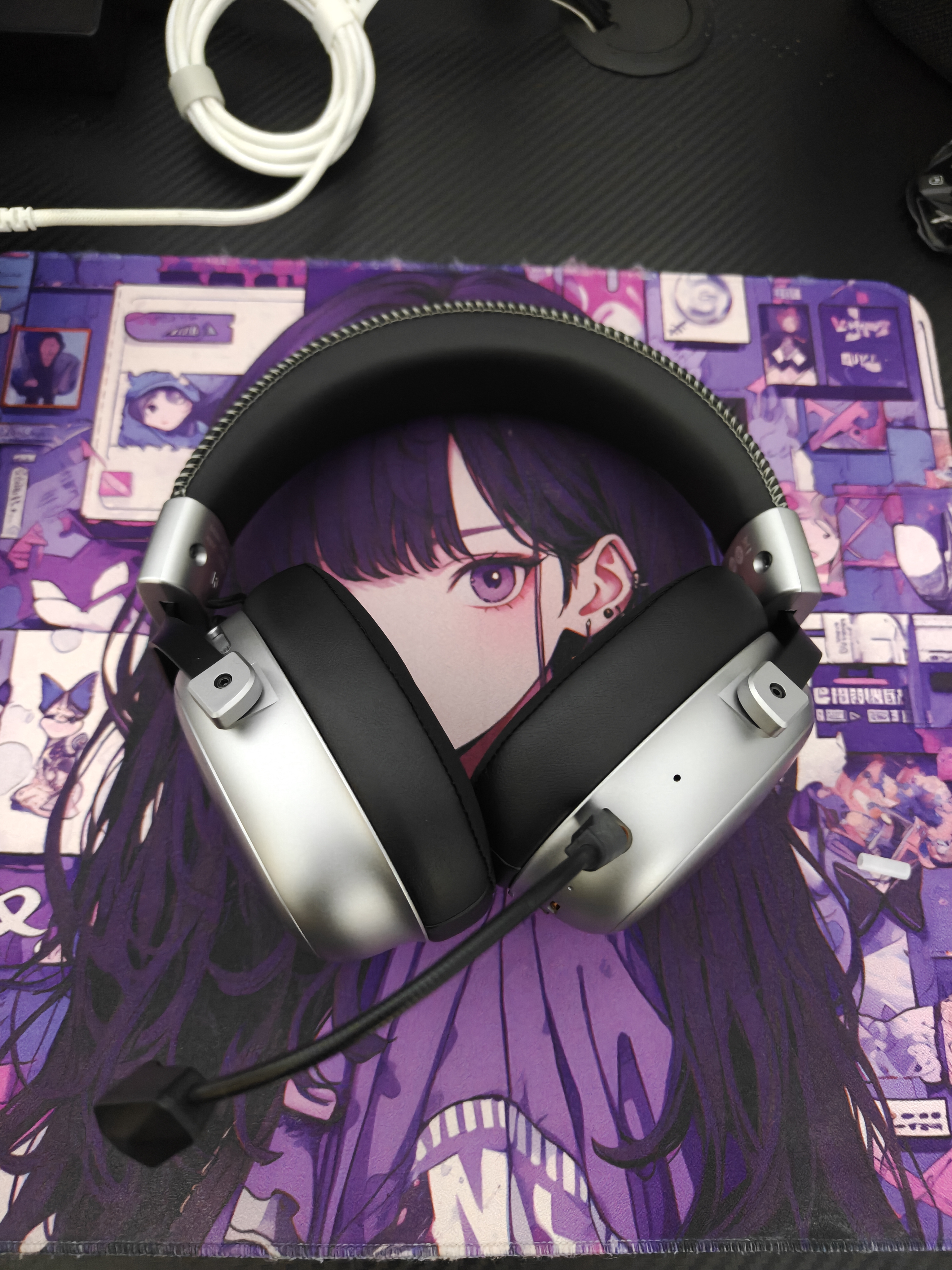iKF V11 Max四模游戏耳机头戴式无线电竞7.1音效蓝牙有线FPS专用三角洲无畏契约cs听声辨位 钛银色 实拍图
