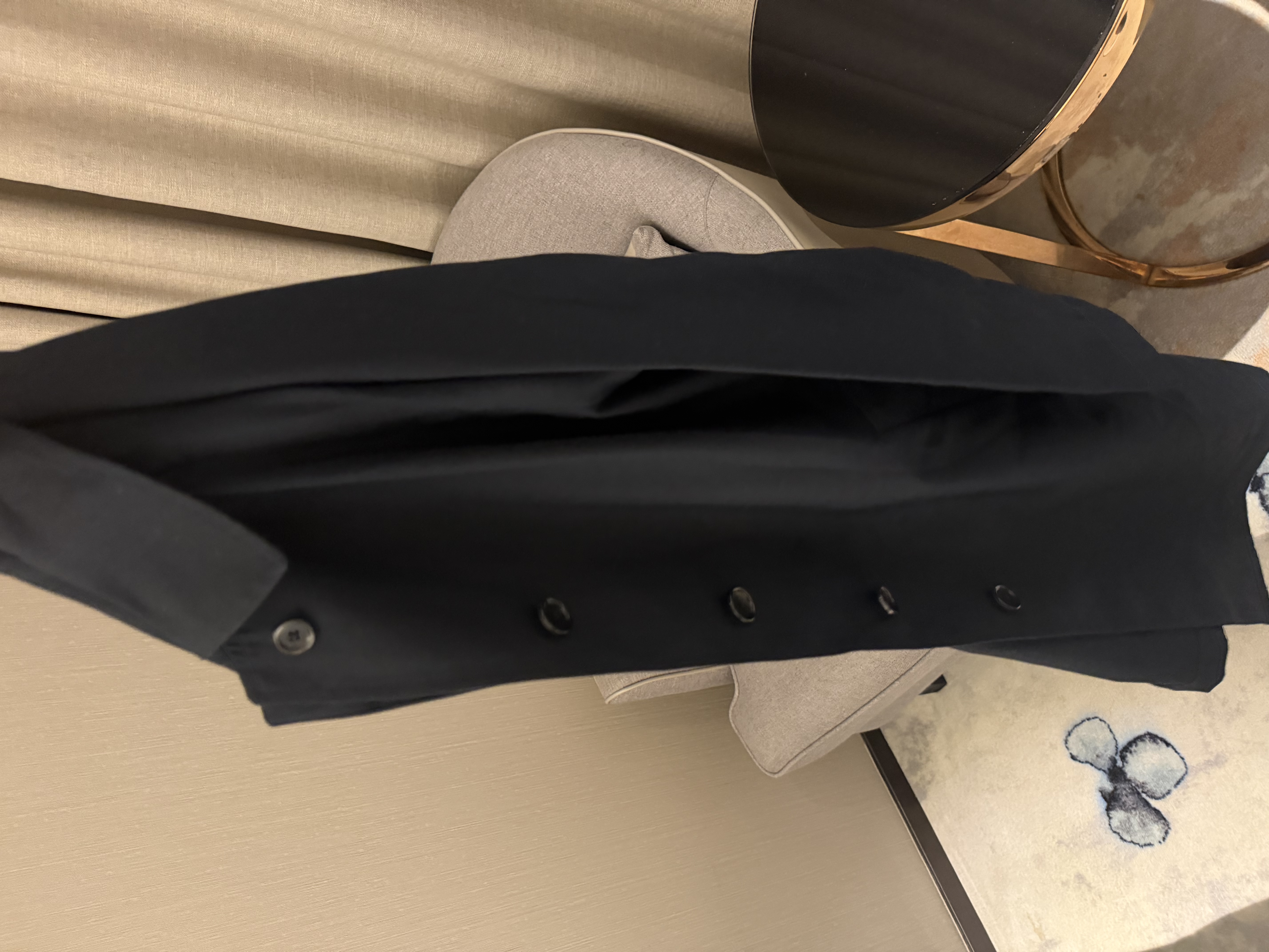 MUJI 女式 不易沾水棉混斜纹立领大衣风衣外套女装秋冬新品BD13FC6A 深藏青色 S (155/80A) 晒单实拍图