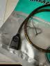 山泽USB2.0延长线0.5米 公对母 AM/AF 高速传输数据连接线 U盘鼠标键盘读卡器加长线 透明黑UK-H05 实拍图