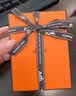 爱马仕（HERMES）Mini Pop H项链 玫瑰金链条椭圆立体珐琅项链送女友节日送礼 黑色玫瑰金H147992FO03 链长40cm吊坠0.7*0.9cm 实拍图
