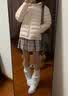 浪莎棉服女冬季轻薄连帽休闲百搭宽松排骨羽绒外套 米白色 S 晒单实拍图