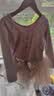 舞东方（E．Dance）儿童舞蹈服长袖冬季芭蕾舞裙幼儿考级练功服女童中国舞跳舞裙服装 香芋紫【长袖】 120  (高110-120cm 重33-38斤) 实拍图