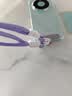 简约风手机壳短款手绳浅色百搭手腕带耐用结实手机挂链 手机链紫色（带垫片） 实拍图