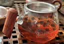 雅集玻璃公道杯带不锈钢过滤茶漏网套装木把荷花金银烧分茶器360ml 实拍图