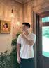 OEMG 老钱风肌理感针织polo衫领短袖T恤男士夏季新款cleanfit百搭上衣 白色 【高品质】 XL [建议110-130斤] 实拍图