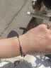 戚小米S999足银手链男黑玛瑙手串男士细手绳碎银几两小众手饰品女送男生 简约碎银手链【999足银】 实拍图